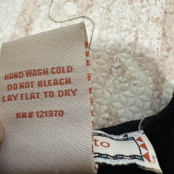 Flying Tomato Black Embroidered Midi Dress Size Large Boho - Picture 7 of 7